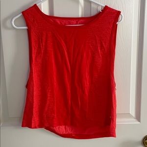 Orange/ Red workout top